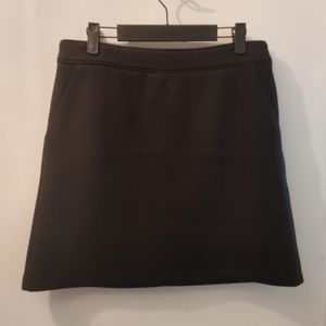 Chevron Jacquard Black Skirt